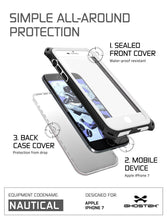 Cargar imagen en el visor de la galería, iPhone 7 Waterproof Case, Ghostek Nautical Series for iPhone 7 | Slim Underwater Protection | Adventure Duty | Ultra Fit | Swimming (White) (Color in image: Green)
