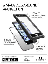 Cargar imagen en el visor de la galería, SIMPLE ALL-AROUND PROTECTION SEALED FRONT COVER &amp; Water-proof resistant 3. BACK CASE COVER Protection from drop 2 MOBILE DEVICE Apple iPhone 7 EQUIPMENT CODENAME DESIGNED FOR NAUTICAL wre euoSTeN (Color in image: Pink)
