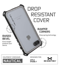 Cargar imagen en el visor de la galería, iPhone  8  Waterproof Case, Ghostek Nautical Series for iPhone  8  | Slim Underwater Protection | Adventure Duty | Ultra Fit | Swimming (White) (Color in image: Red)
