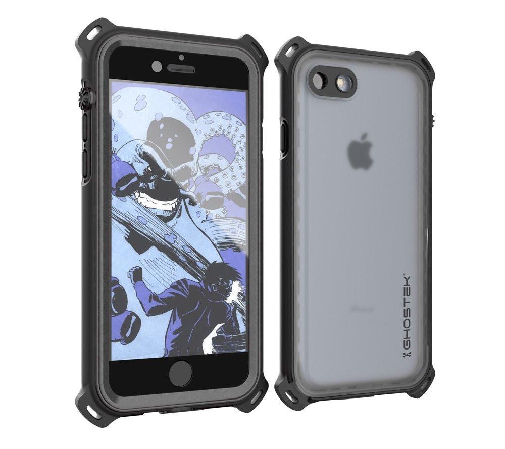 iPhone  8  Waterproof Case, Ghostek Nautical Series for iPhone  8  | Slim Underwater Protection | Ultra Fit | Swimming (Black) (Color in image: White)