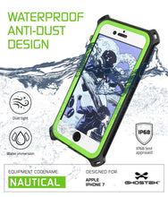 Cargar imagen en el visor de la galería, iPhone  8  Waterproof Case, Ghostek Nautical Series for iPhone  8  | Slim Underwater Protection| Adventure Duty | Ultra Fit | Swimming (Green) (Color in image: White)
