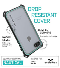 Cargar imagen en el visor de la galería, iPhone  8  Waterproof Case, Ghostek Nautical Series for iPhone  8  | Slim Underwater Protection | Adventure Duty | Ultra Fit | Swimming (Teal) (Color in image: Black)
