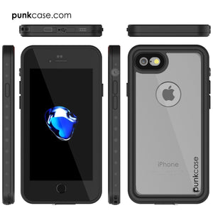 iPhone 8 Waterproof Case, Punkcase [Clear] [StudStar Series] [Slim Fit] [IP68 Certified][Dirtproof] [Snowproof] (Color in image: light blue)