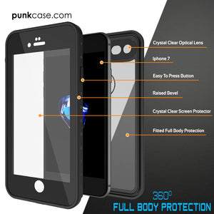iPhone 7 Waterproof IP68 Case, Punkcase [Light Green] [StudStar Series] [Slim Fit] [Dirt/Snow Proof] (Color in image: light green)
