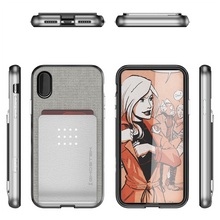 Cargar imagen en el visor de la galería, iPhone 7 Case, Ghostek Exec 2 Series for iPhone 7 Protective Wallet Case [SILVER] (Color in image: Black)
