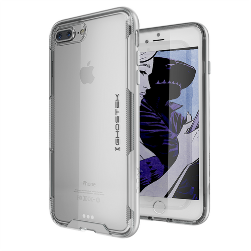 iPhone 8+ Plus Case, Ghostek Cloak 3 Series  for iPhone 8+ Plus  Case [SILVER] (Color in image: Silver)