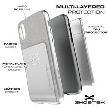 Cargar imagen en el visor de la galería, iPhone 8+ Plus Case , Ghostek Exec 2 Series for iPhone 8+ Plus Protective Wallet Case [SILVER] (Color in image: Purple)
