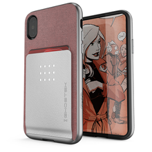 Cargar imagen en el visor de la galería, iPhone 8+ Plus Case, Ghostek Exec 2 Series for  iPhone 8+ Plus Protective Wallet Case [ROSE PINK] (Color in image: Pink)
