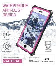 Cargar imagen en el visor de la galería, iPhone 7+ Plus case, Ghostek®  Nautical Series  for iPhone 7+ Plus Rugged Heavy Duty Case | Pink 
