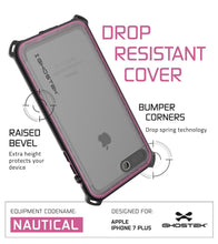 Cargar imagen en el visor de la galería, iPhone 7+ Plus case, Ghostek®  Nautical Series  for iPhone 7+ Plus Rugged Heavy Duty Case | Pink 
