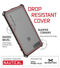 Cargar imagen en el visor de la galería, iPhone 7+ Plus case, Ghostek®  Nautical Series  for iPhone 7+ Plus Rugged Heavy Duty Case |  Red 
