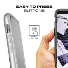 Cargar imagen en el visor de la galería, iPhone X Case, Ghostek Cloak 3 Series Ultra Slim Clear Hybrid Shockproof Protective Cover Designed for iPhone 10 – Supports Wireless Charging | Silver (Color in image: Black)
