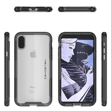 Cargar imagen en el visor de la galería, iPhone X Clear Case, Ghostek Cloak 3 Series Military Grade Standard Drop Tested | Slim &amp; Lightweight | Black (Color in image: Red)
