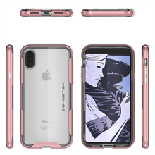 Cargar imagen en el visor de la galería, iPhone X Girly Case, Ghostek Cloak3 Slim Cute Luxury Thin Soft Cover | Wireless Charging Ready | Pink (Color in image: Teal)
