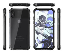Cargar imagen en el visor de la galería, Ghostek Transparent iPhone X Case, Covert2 Series Resilient Rugged Armor Design | Supports AirPower Wireless Charging | Black (Color in image: White)
