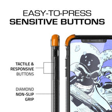 Cargar imagen en el visor de la galería, iPhone X Crystal Clear Case, Ghostek Covert2 Soft Skin Cover with Silicone Gel Corners | Enhanced State of the Art Fabrication | Face ID Compatible &amp; Supports Wireless Charging | Orange (Color in image: Teal)
