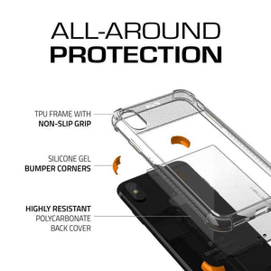 iPhone X Crystal Clear Case, Ghostek Covert2 Soft Skin Cover with Silicone Gel Corners | Enhanced State of the Art Fabrication | Face ID Compatible & Supports Wireless Charging | Orange (Color in image: Pink)