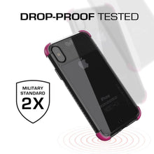 Cargar imagen en el visor de la galería, Apple iPhone X Case, Ghostek Covert 2 Series Stylish Durable with Diamond Grip | Shock Reduction with Silicone Gel Corners | Pink (Color in image: Red)

