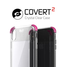 Cargar imagen en el visor de la galería, Apple iPhone X Case, Ghostek Covert 2 Series Stylish Durable with Diamond Grip | Shock Reduction with Silicone Gel Corners | Pink (Color in image: Teal)

