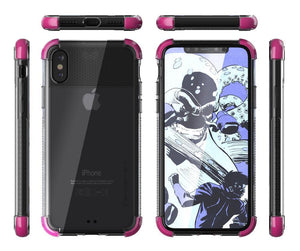 Apple iPhone X Case, Ghostek Covert 2 Series Stylish Durable with Diamond Grip | Shock Reduction with Silicone Gel Corners | Pink (Color in image: Black)