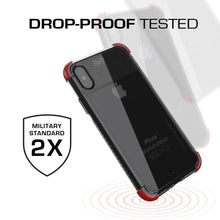 Cargar imagen en el visor de la galería, iPhone X Case, Military Grade Standard Drop Tested &amp; Supports Wireless Charging | Ghostek Covert 2 Series – Perfect Ultra Slim Protection | Red (Color in image: Teal)

