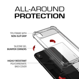 iPhone X Case, Military Grade Standard Drop Tested & Supports Wireless Charging | Ghostek Covert 2 Series – Perfect Ultra Slim Protection | Red (Color in image: Black)