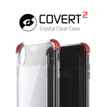 Cargar imagen en el visor de la galería, iPhone X Case, Military Grade Standard Drop Tested &amp; Supports Wireless Charging | Ghostek Covert 2 Series – Perfect Ultra Slim Protection | Red (Color in image: White)
