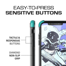 Cargar imagen en el visor de la galería, Ghostek Ultra Slim iPhone X Case with Shock Absorption &amp; Supports Wireless Charging | Covert 2 Series Enhanced Unique Diamond Grip | Teal (Color in image: Orange)
