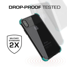 Cargar imagen en el visor de la galería, Ghostek Ultra Slim iPhone X Case with Shock Absorption &amp; Supports Wireless Charging | Covert 2 Series Enhanced Unique Diamond Grip | Teal (Color in image: Red)

