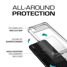Cargar imagen en el visor de la galería, Ghostek Ultra Slim iPhone X Case with Shock Absorption &amp; Supports Wireless Charging | Covert 2 Series Enhanced Unique Diamond Grip | Teal (Color in image: Black)
