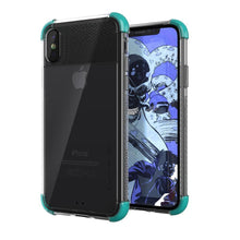 Cargar imagen en el visor de la galería, Ghostek Ultra Slim iPhone X Case with Shock Absorption &amp; Supports Wireless Charging | Covert 2 Series Enhanced Unique Diamond Grip | Teal (Color in image: Teal)
