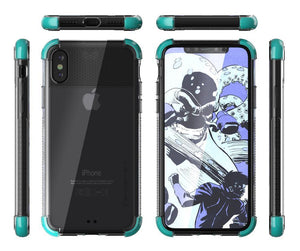 Ghostek Ultra Slim iPhone X Case with Shock Absorption & Supports Wireless Charging | Covert 2 Series Enhanced Unique Diamond Grip | Teal (Color in image: Pink)