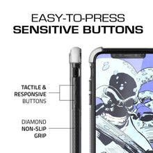 Cargar imagen en el visor de la galería, iPhone X Slim Clear Case, Ghostek Covert 2 Series Ultra Thin Shockproof Protective Cover | Hybrid Impact Drop Protection Technology | White (Color in image: Teal)
