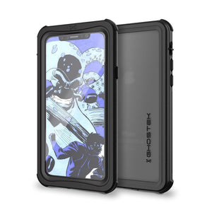 iPhone X Waterproof Case, Ghostek Nautical Military Grade Shock & Drop Tested | Face ID Compatible – Retail Packaging | Black (Color in image: White)