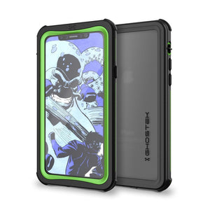 iPhone X Waterproof Case, Ghostek Nautical Rugged Heavy Duty + Screen Protector | Premium Protective Construction iPhone10 | Green (Color in image: Light Green)