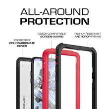 Load image into Gallery viewer, Apple iPhone X Waterproof Case, Ghostek Nautical Underwater Full Sealed Cover | Military Grade Standard Drop Tested Certified + Built-In Screen Protector | Red (Color in image: Light Green)
