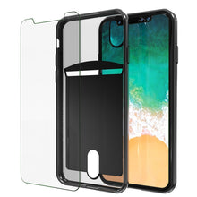 Load image into Gallery viewer, iPhone X Case, PUNKcase [LUCID Series] Slim Fit Protective Dual Layer Armor Cover W/ Scratch Resistant PUNKSHIELD Screen Protector [Black] (Color in image: Gold)
