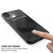 Load image into Gallery viewer, iPhone X Case, PUNKcase [LUCID Series] Slim Fit Protective Dual Layer Armor Cover W/ Scratch Resistant PUNKSHIELD Screen Protector [Black] (Color in image: Silver)
