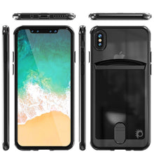 Load image into Gallery viewer, iPhone X Case, PUNKcase [LUCID Series] Slim Fit Protective Dual Layer Armor Cover W/ Scratch Resistant PUNKSHIELD Screen Protector [Black] 

