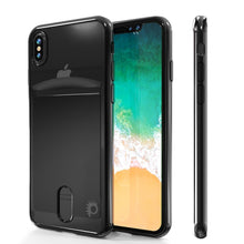 Load image into Gallery viewer, iPhone X Case, PUNKcase [LUCID Series] Slim Fit Protective Dual Layer Armor Cover W/ Scratch Resistant PUNKSHIELD Screen Protector [Black] (Color in image: Black)
