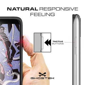 Ghostek Atomic Slim iPhone X Case with Shockproof Aluminum Bumper Heavy Duty | Supports Qi Wireless Charging + Works Flawlessly with Face ID | Red (Color in image: Pink)