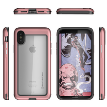 Cargar imagen en el visor de la galería, iPhone X Case, Ghostek [Atomic Slim Series] Ultimate Drop Protection Clear Back | Modern Contemporary Design | Pink (Color in image: Black)
