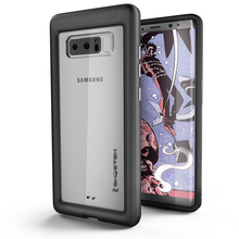 Cargar imagen en el visor de la galería, Galaxy Note 8, Ghostek Atomic Slim Galaxy Note 8 Case Shockproof Impact Hybrid Modern Design  | Black (Color in image: Silver)
