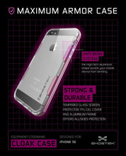 Cargar imagen en el visor de la galería, iPhone SE/5S/5 Case Ghostek® Cloak Pink Slim | Tempered Glass | Lifetime Warranty Exchange (Color in image: silver)
