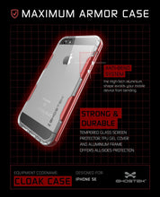 Cargar imagen en el visor de la galería, iPhone SE/5S/5 Case Ghostek® Cloak Red Slim | Tempered Glass | Lifetime Warranty Exchange (Color in image: space grey)
