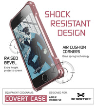 Cargar imagen en el visor de la galería, iPhone SE Case, Ghostek® Covert Pink, Premium Impact Protective Armor | Lifetime Warranty Exchange (Color in image: space grey)
