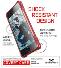 Cargar imagen en el visor de la galería, iPhone SE Case, Ghostek® Covert Red, Premium Impact Protective Armor | Lifetime Warranty Exchange (Color in image: gold)
