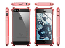 Cargar imagen en el visor de la galería, iPhone SE Case, Ghostek® Covert Red, Premium Impact Protective Armor | Lifetime Warranty Exchange (Color in image: clear)
