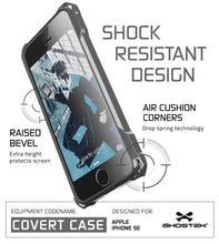 Cargar imagen en el visor de la galería, iPhone SE Case, Ghostek® Covert Space Grey, Premium Impact Protective | Lifetime Warranty Exchange (Color in image: red)
