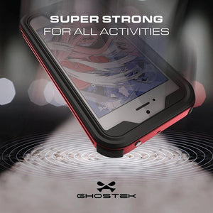 iPhone 8+ Plus Waterproof Case, Ghostek® Atomic 3.0 Red Series | Underwater | Touch-ID 